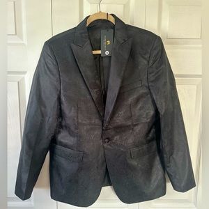 Mens Slim Fit Paisley Suit Single Breasted Party Suit Jacket